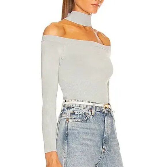 Jonathan Simkhai  lila cut out pullover in baby blue - tide - Picture 3 of 12